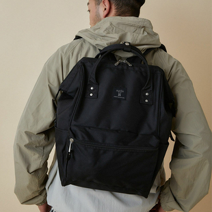 升级版超大号日本乐天双肩包全黑金学生离家出走旅行包男女电脑包