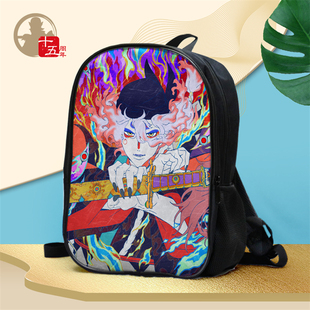 怪化猫周边 卖药郎 金 动漫学生书包双肩包背包旅行包包谷子礼物