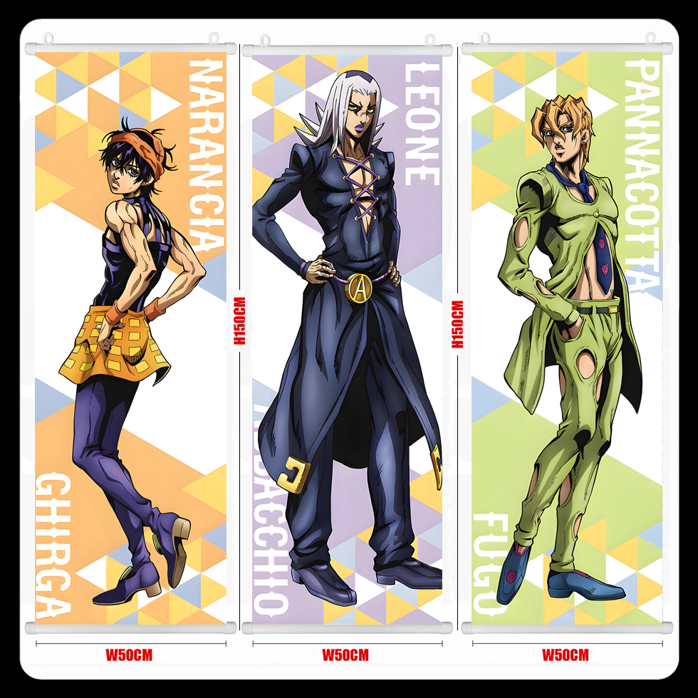 JOJO 乔鲁诺乔巴纳 纳兰迦 阿帕基 福葛 二次元挂画海报壁画周边