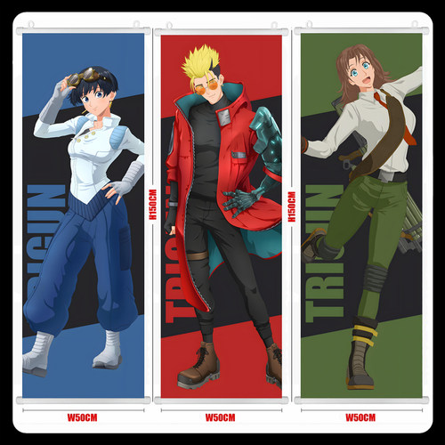 枪神TRIGUN 史坦毕特 斯菲 伍夫伍德汤普森 挂画海报壁画谷子周边
