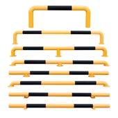 u型挡车栏杆 停车位挡车器停车桩阻车器m型挡车杆 钢管防撞护栏