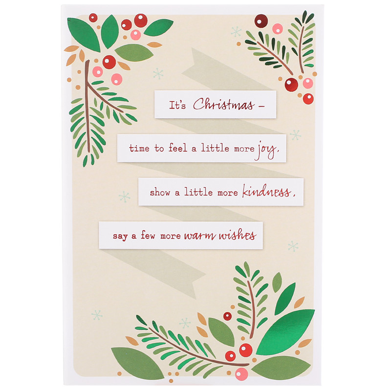 Hallmark贺曼贺卡 个性定制创意圣诞卡片 圣诞节贺卡14XMS4918