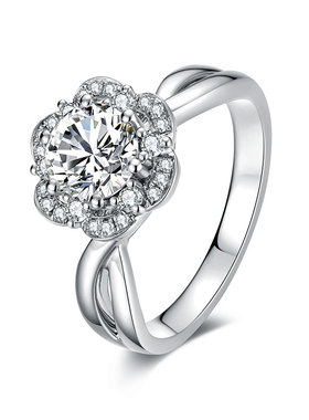 金功良匠小苍兰原创设计女戒银