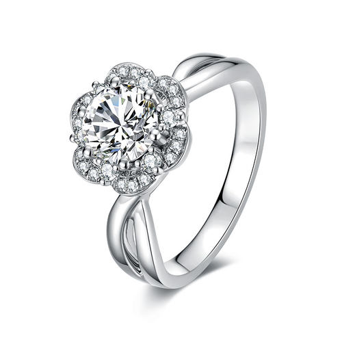 金功良匠小苍兰原创设计女戒银