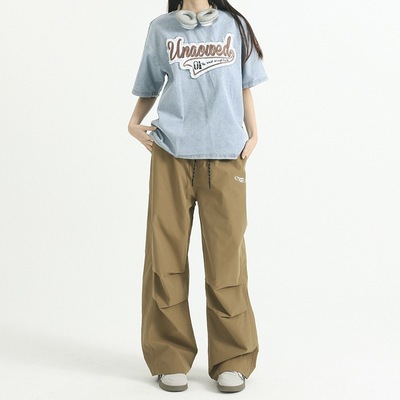 D-A232-HK99569-P35美式冲锋裤女春夏2薄款工装裤登山休闲运动裤