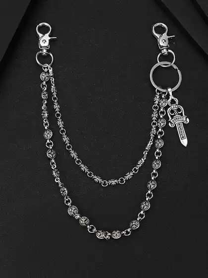 Soulcollision Self-Defense Sword Chain Hip-Hop Cross Retro Ins Style Bold Waist Chain