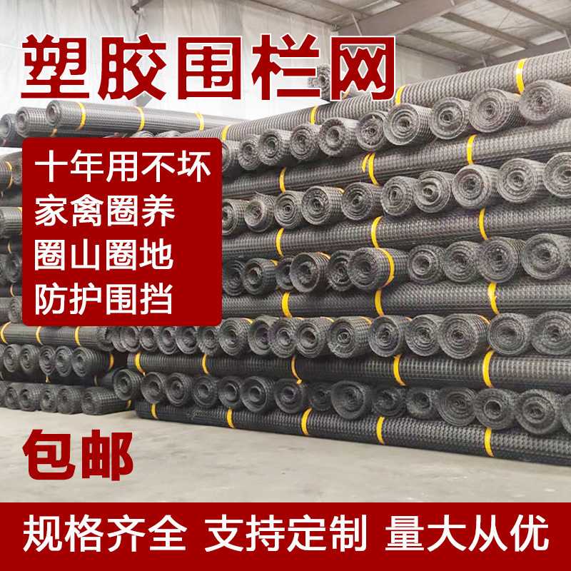 塑胶围栏网拦鸡养殖网玉米网鸡鸭漏粪网土工格栅浸塑防护网铁丝网