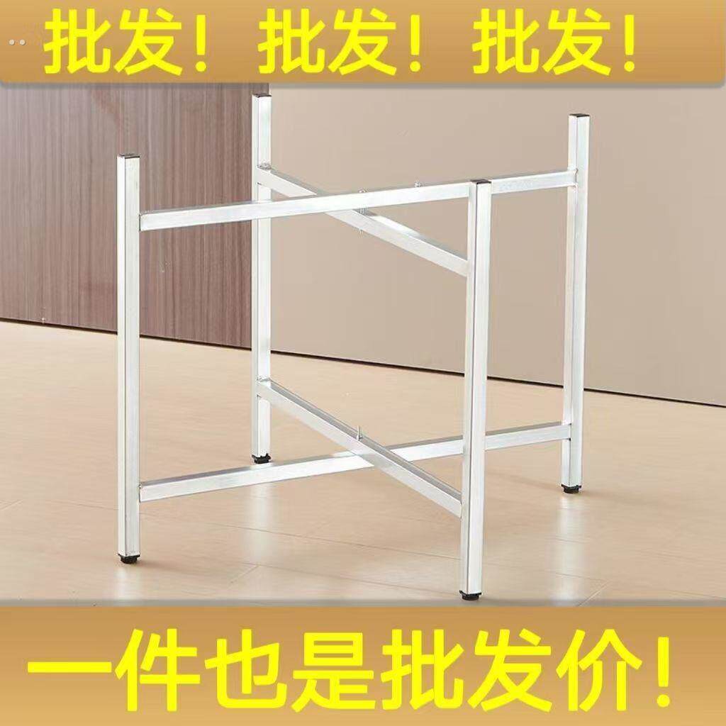 简易大圆桌架可折叠铁艺桌腿支架桌脚不锈钢桌脚架餐桌折叠桌架子