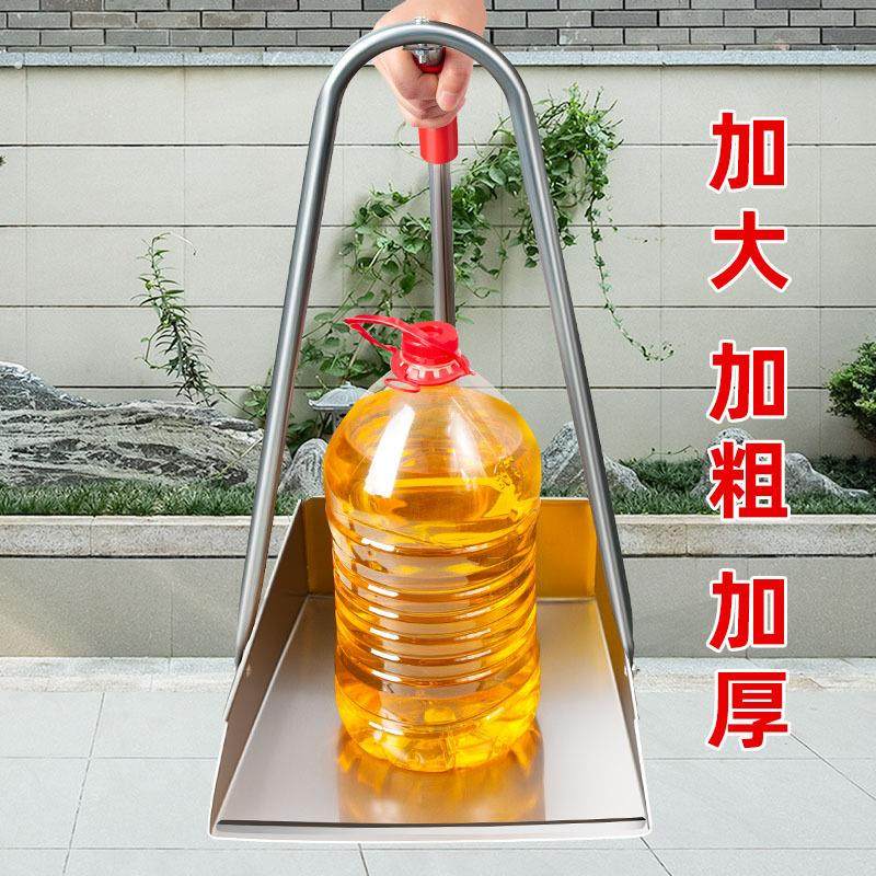不锈钢簸箕加厚戳子大号高把扫地灰斗单个撮箕家用撮子铁皮垃圾铲