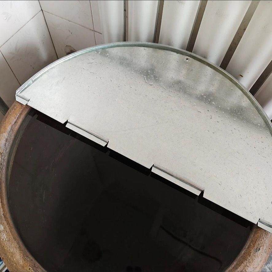 通用型水缸盖桶盖大口径超厚折叠圆形灶台老式白铁镀锌盖子水翁