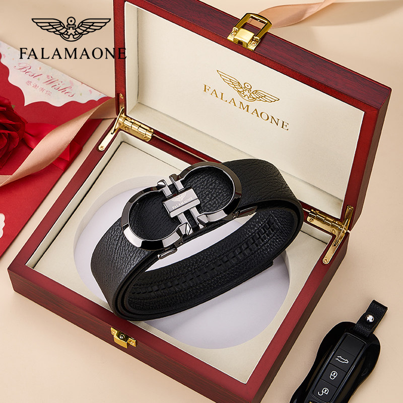 falamaone皮带男士真皮名牌商务奢侈品高端腰带高档品牌男款礼物