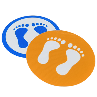 地面耐磨脚印地贴幼儿园地面定点贴站位地贴工厂车间学校排队圆形脚丫脚印地板广告贴纸标识贴定位标示定做