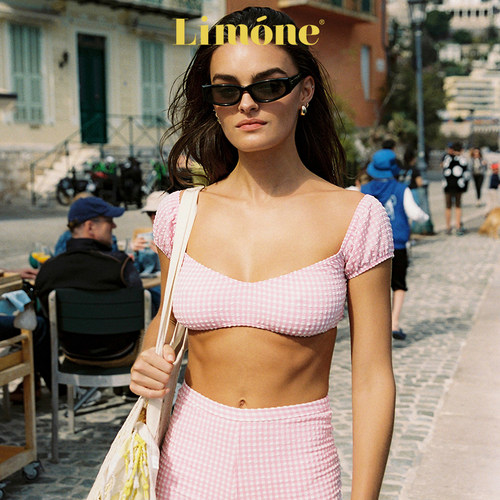 复古公主袖 高腰裤遮小腹