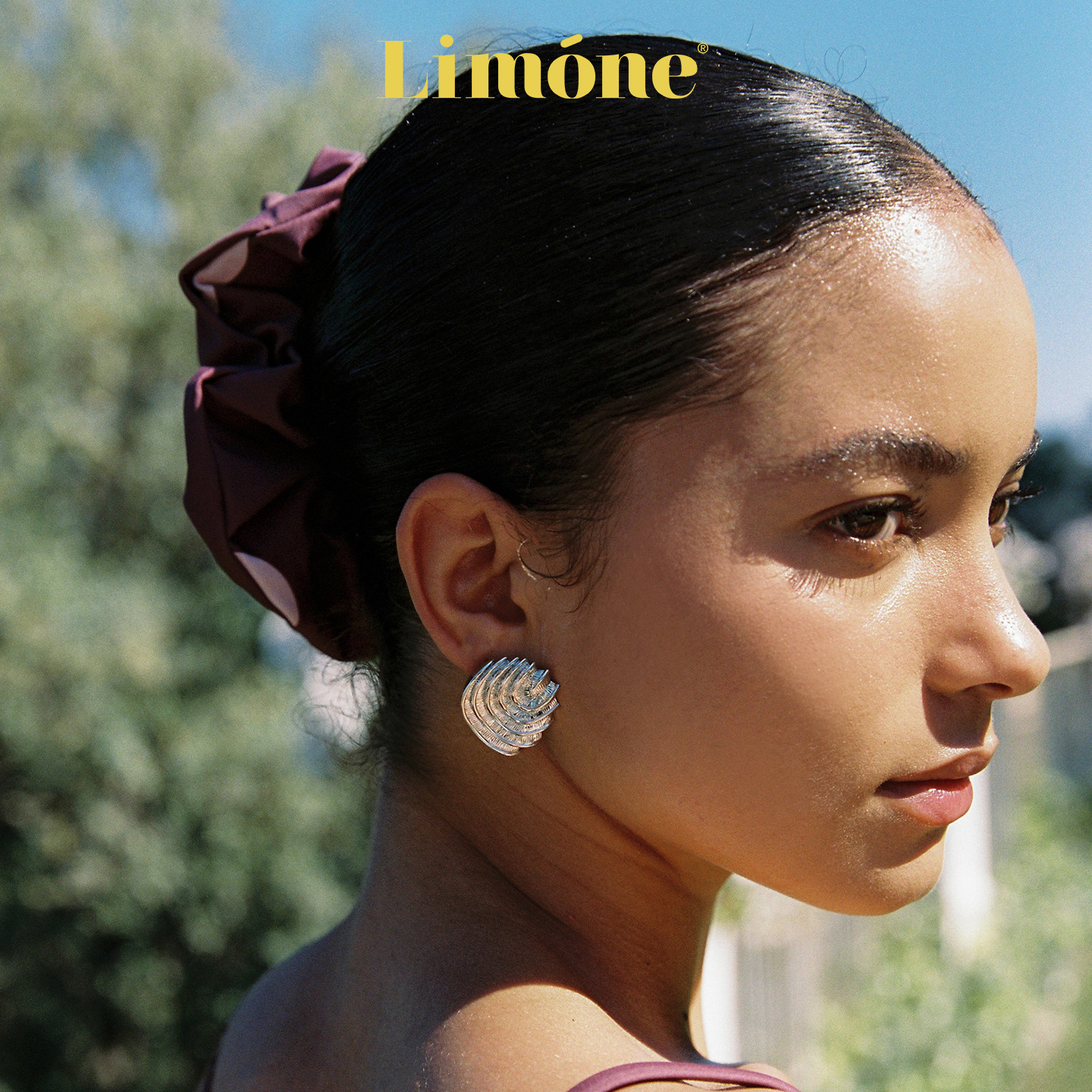 Limone海浪耳环银色轻奢高级感图片