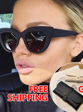 women Cat Eye Sunglasses fashion Sun glass复古墨镜猫眼太阳镜