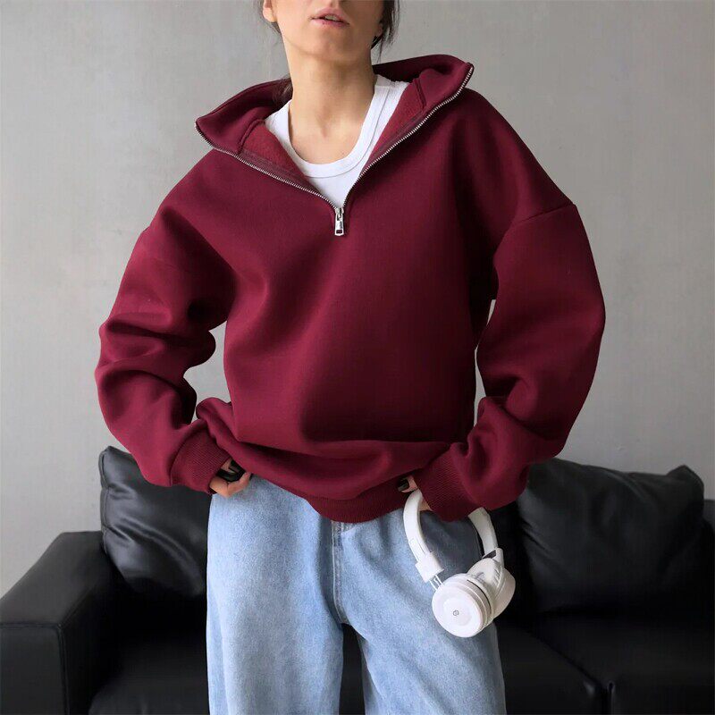 欧美时尚休闲宽松套头卫