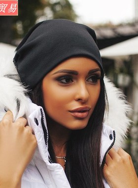 Bonnet paresseux au crochet chaud pour le ski en hiver懒帽子