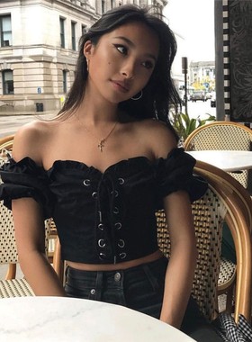 sexy Women Crop Top t Shirt tops Clothes summer offshoulder