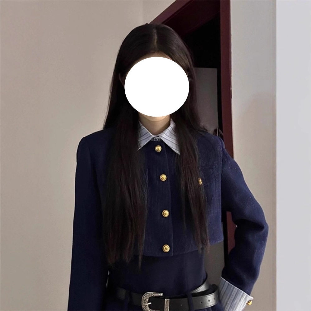 秋冬新款女装套装学院小香风加厚短外套连衣裙子两件套搭配一整套