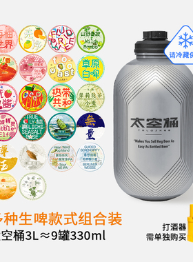 大九酿造精酿啤酒3L太空桶原装经典小麦生啤IPA聚会专用原浆果啤