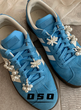 珍珠自制高版本monday韩国小众玻璃珍珠鞋带扣葡萄串珠鞋扣