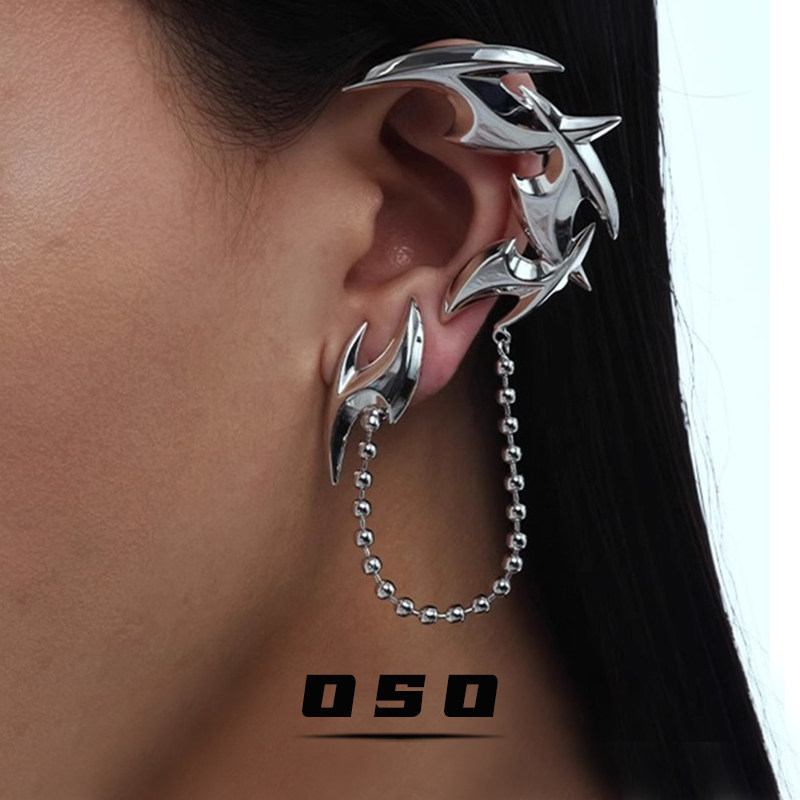 赛博朋克飞镖流苏耳挂机械风耳饰s925银针凹造型耳夹耳环男女,饰品/流行首饰/时尚饰品新,耳夹,淘宝优惠券,粉丝福利购,淘宝优惠卷