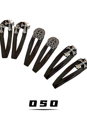 复古罗心冷淡风做旧发夹十字架侧边夹时尚刘海夹甜酷鸭嘴夹发卡