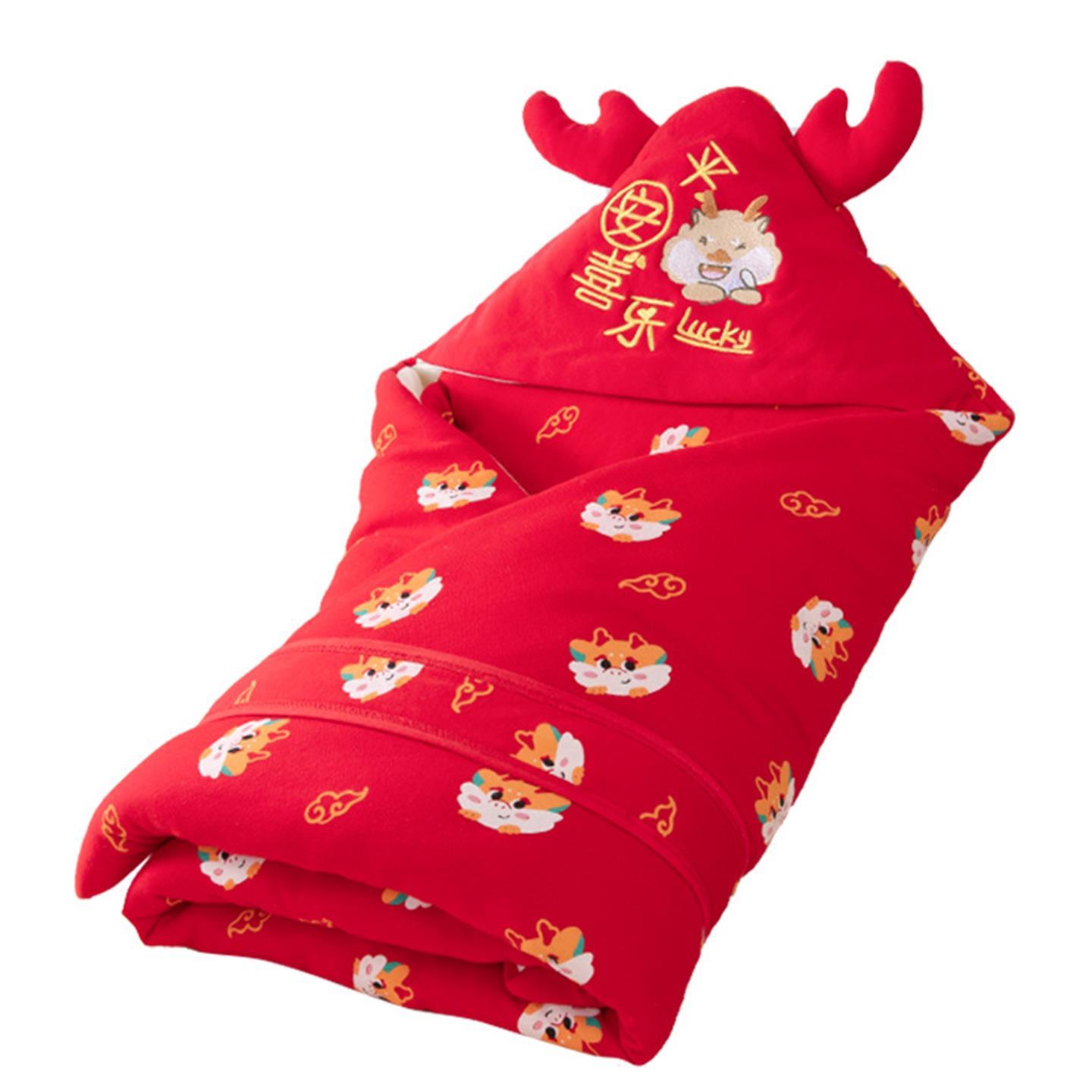 初生婴儿冬天包被国风喜