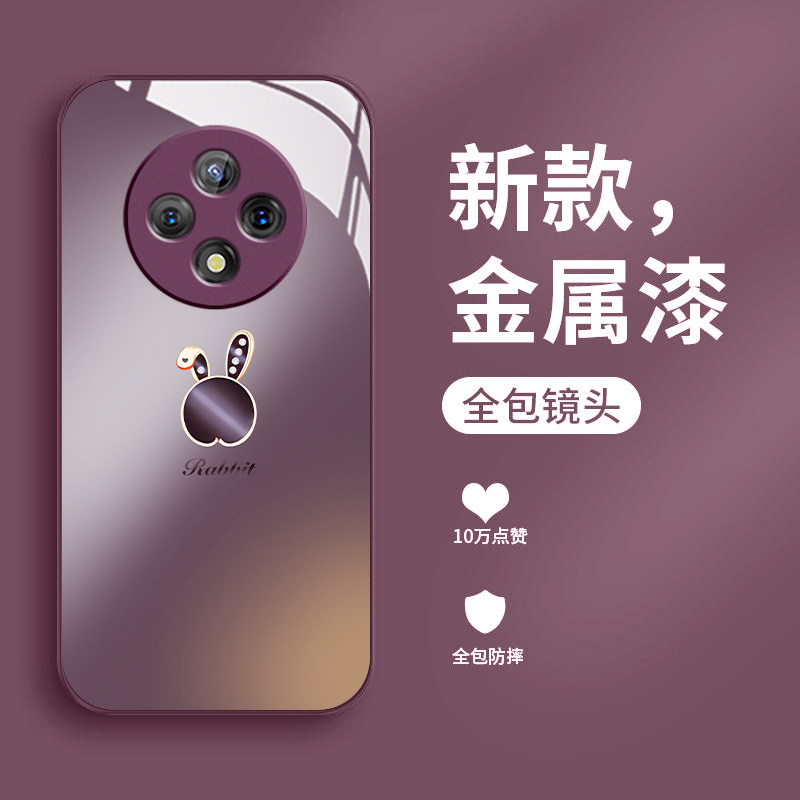 适用于华为优畅享50plus手机壳ycx30e金属漆畅享50新款梅子色50Pro玻璃HUAWEI简约女5G版全包防摔轻奢保护套使用感如何?