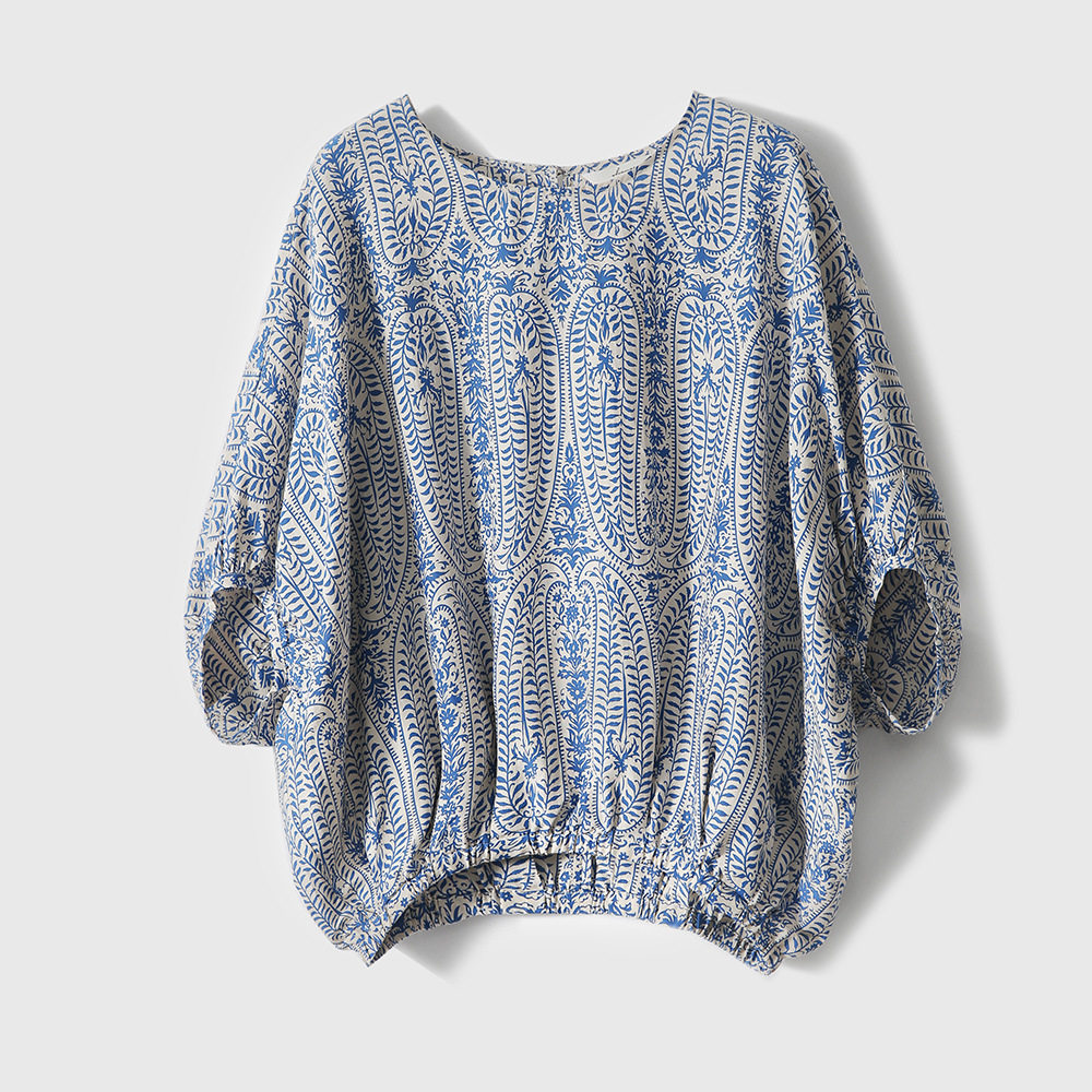 women clothes日韩SYC584138MG现货清爽桑蚕丝棉蝙蝠袖后蝴蝶结衬