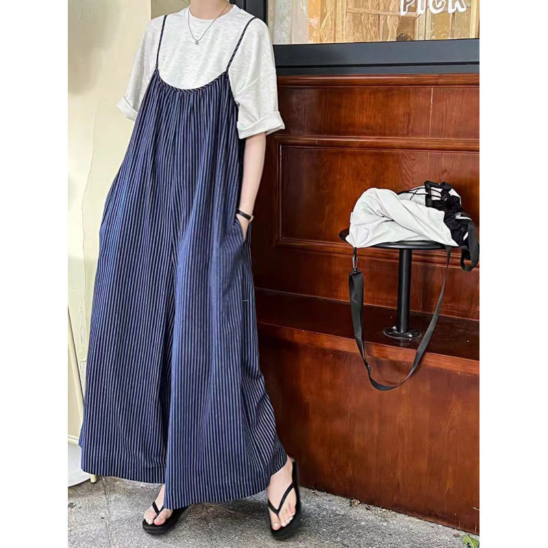 womenclothes复古蓝色条