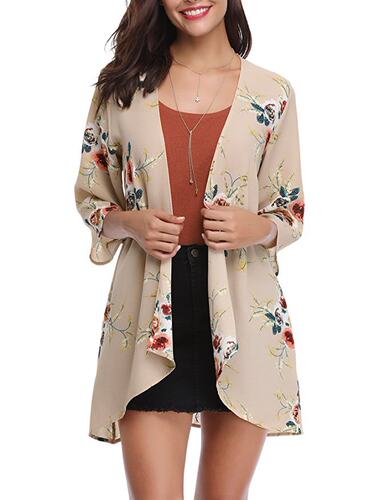 2019 Summer women print cardigan t shirt ladies blouse tops