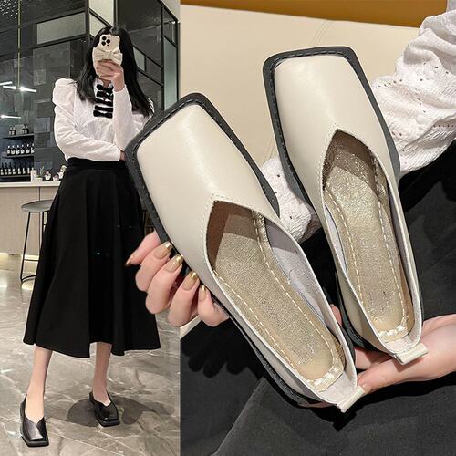 shoeswomen平底小众方头