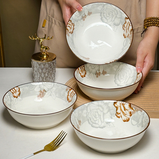 7英寸陶瓷汤面碗家用高颜值釉下彩大号面条碗拌菜凉菜碗螺狮粉碗