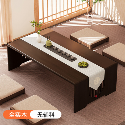 榻榻米小茶几可折叠飘窗桌子日式禅意茶桌实木炕桌家用矮桌子坐地