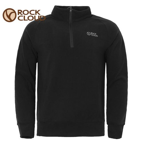 RockCloud岩云春秋季2025新款男士抓绒衣舒适透气套头保暖外套