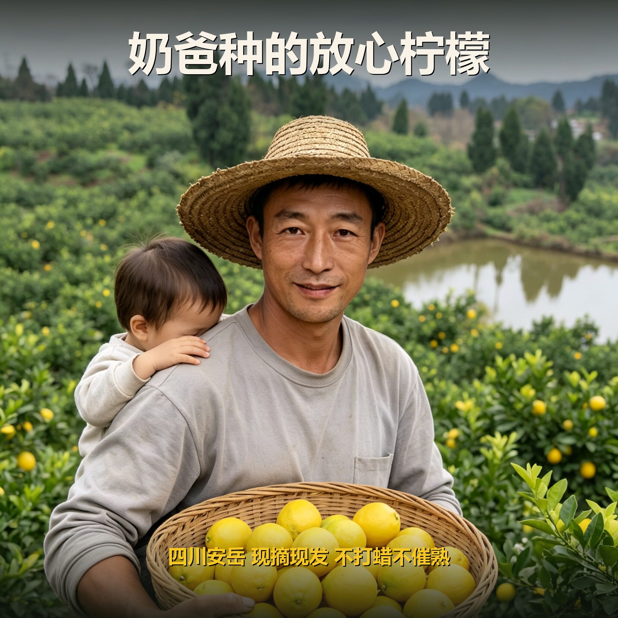 安岳老树黄柠檬新鲜现摘皮薄多汁