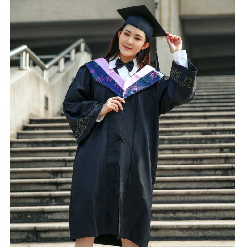 学位学士服大学生毕业礼服男女学院风文科工科本科硕士博士服帽袍