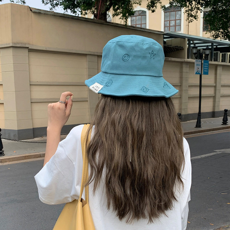 日系小清新休闲百搭渔夫帽子女夏季韩版街头遮阳防晒宽檐盆帽学生