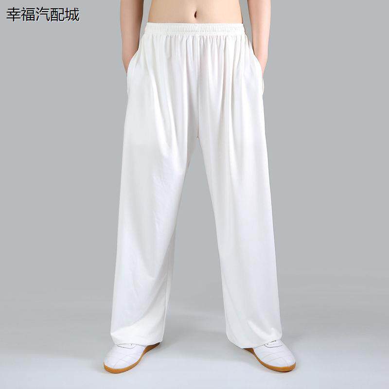 太极裤男棉麻锦武术服装