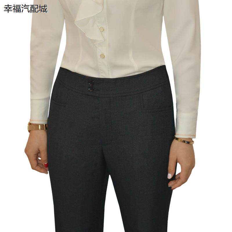 女装西裤工作服平行裤子安显瘦裤职业装银行西装裤修身制服工装裤