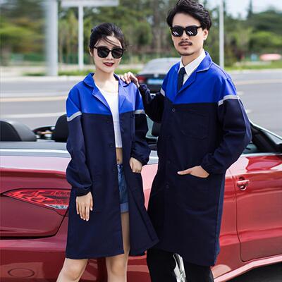 劳保拼色大褂时尚工作服