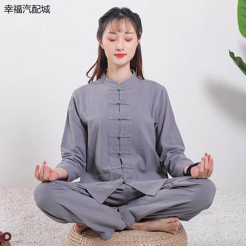 居士服禅修服茶服棉麻阔腿裤套装中国风禅意男女装中式唐装套装