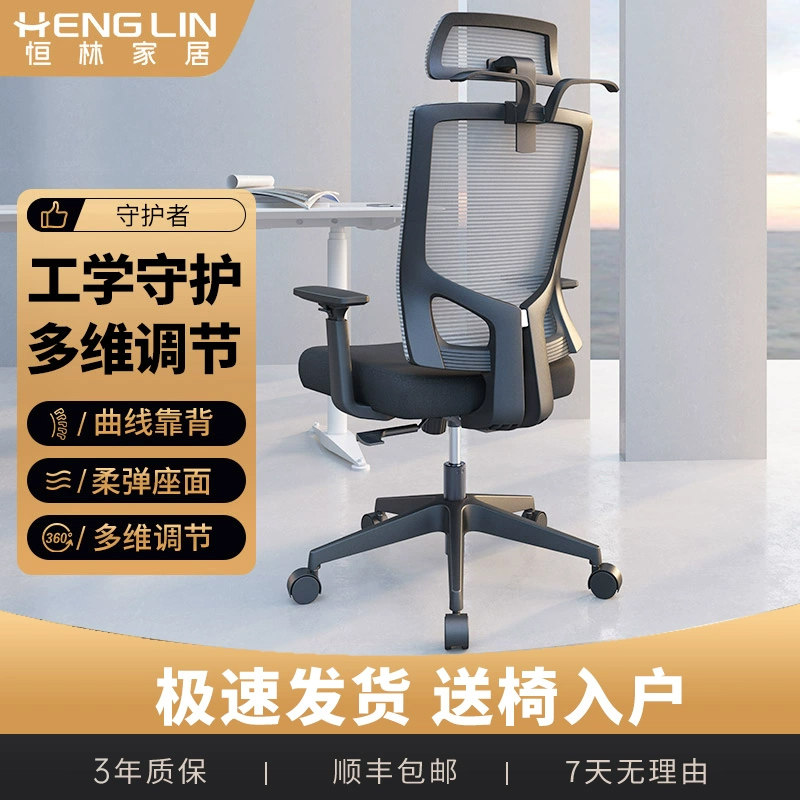 恒林电脑椅家用老板椅座椅工程学椅子舒适办公椅靠背人体工学椅