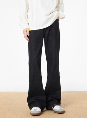 URS GGON美式复古水洗微喇叭原牛牛仔裤男女潮牌宽松百搭休闲裤