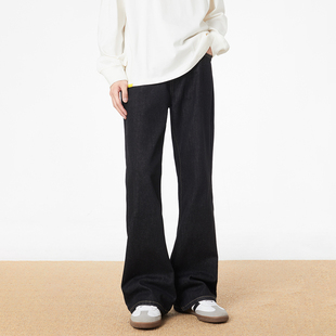 男女潮牌宽松百搭休闲裤 复古水洗微喇叭原牛牛仔裤 GGON美式 URS