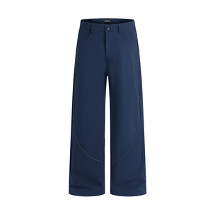 情侣加绒宽松阔腿直筒百搭休闲裤 复古小众设计感长裤 GGON美式 URS