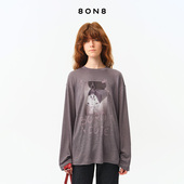 8ON8 女百搭图形设计感休闲上衣高级感 T恤2025早秋新款 TOY长袖
