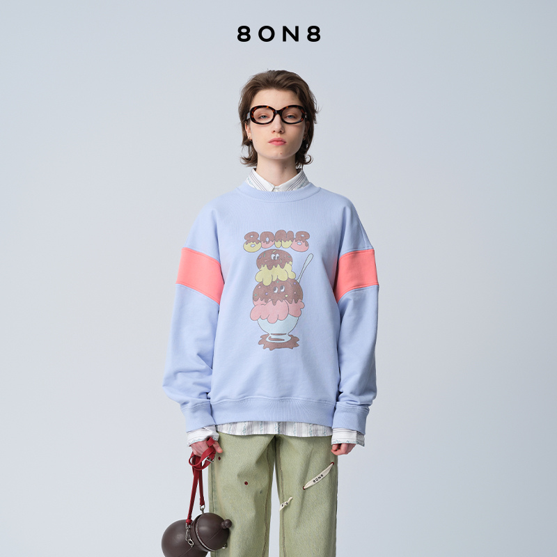 8ON8葫芦雪糕印花复古卫衣