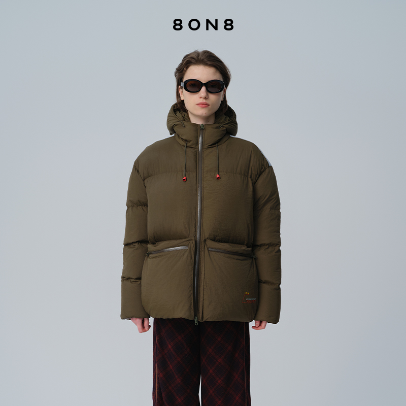8ON8宽松百搭拼接羽绒服